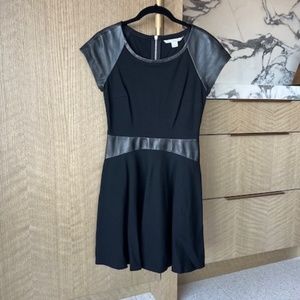 Diane von Furstenberg Leather and Stretchy Dress
